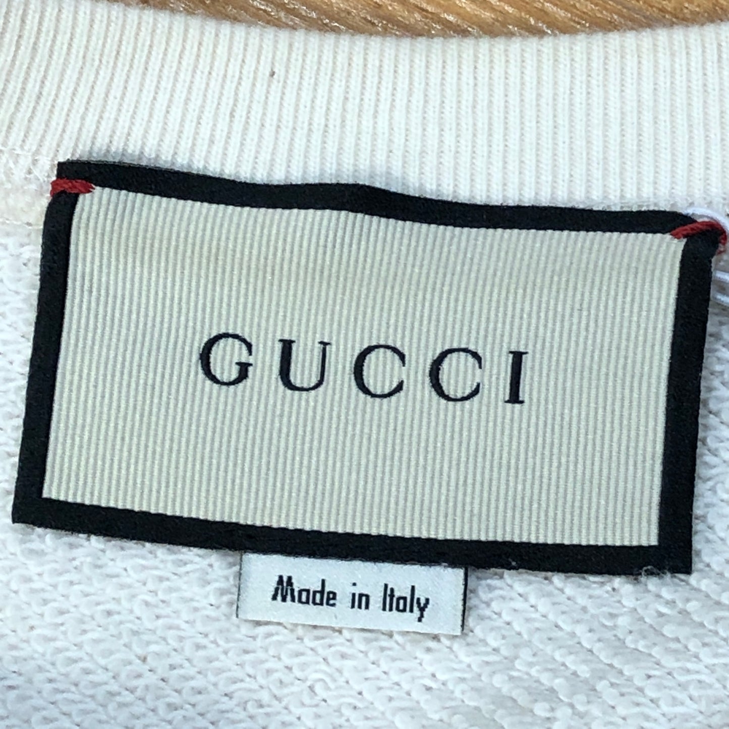 Gucci Off White Crew Neck Graphic Print Sweatshirt Size L