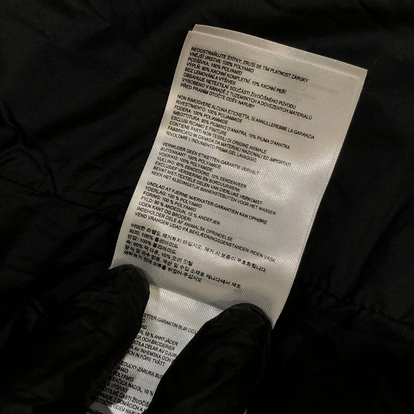 Canada Goose Black P2P 19.5in Hooded Light Down Jacket Size M