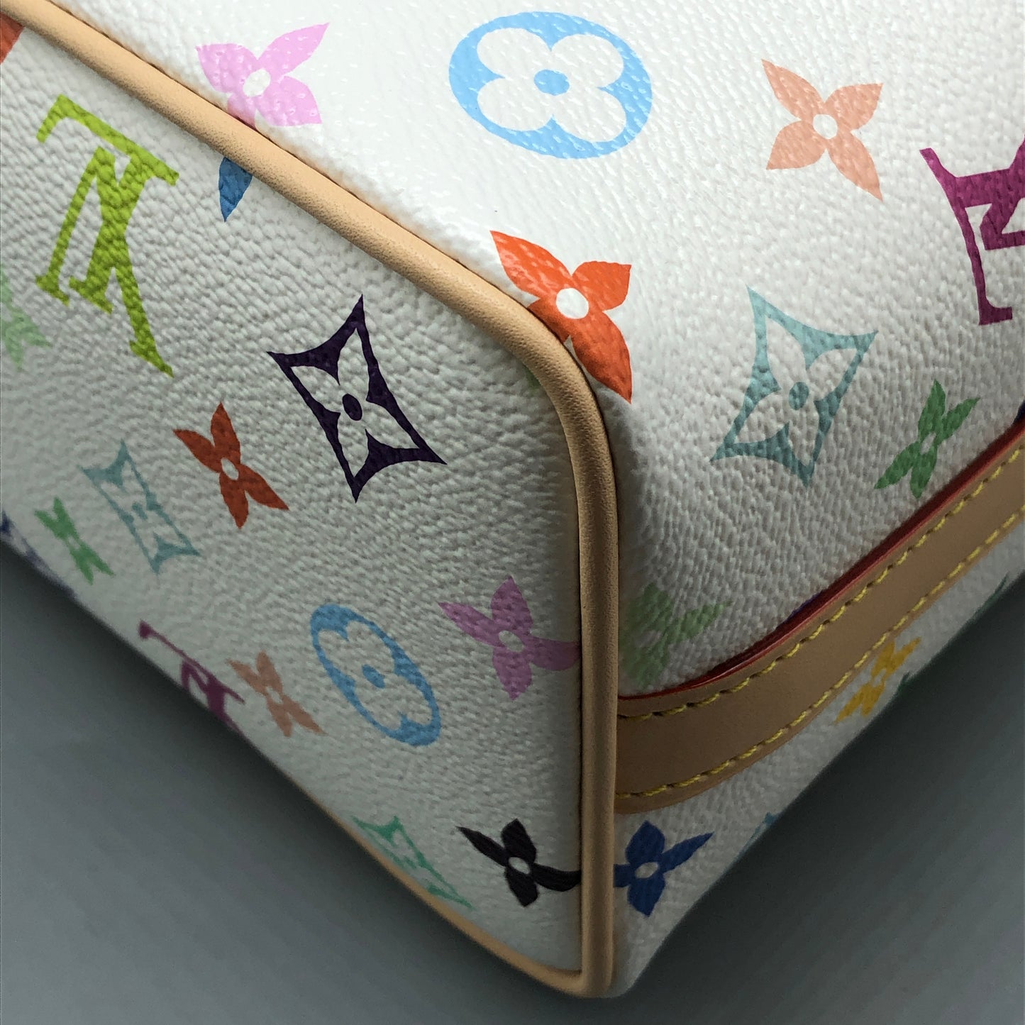 Louis Vuitton x Takashi Murakami White Multicolor Nice Mini Vanity Case Bag