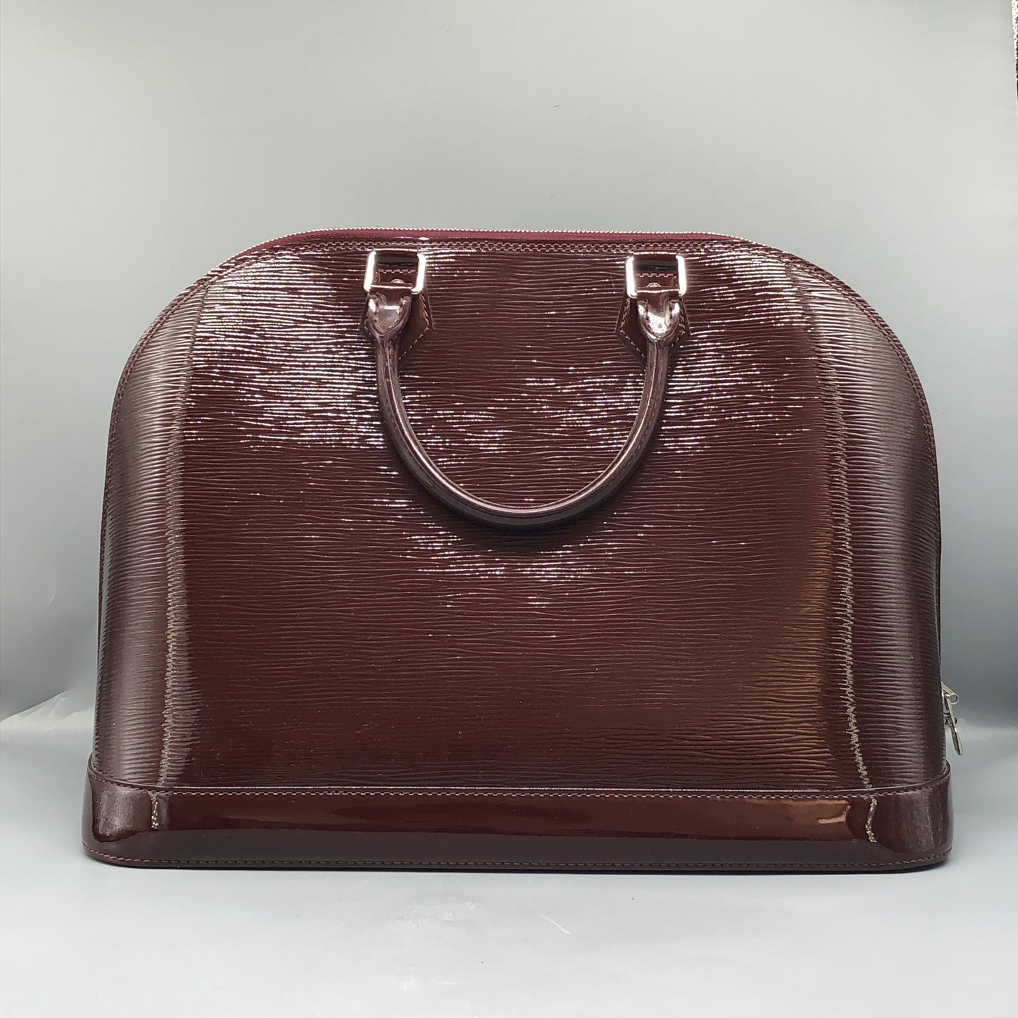 Louis Vuitton Alma Epi Electric Burgundy Brown Handbag