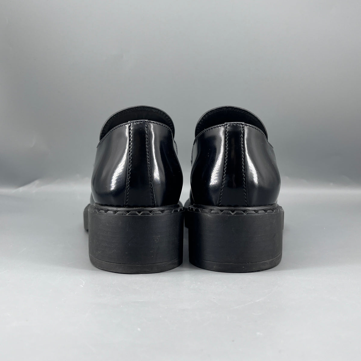 Prada Black Women Loafer Shoes Size 37