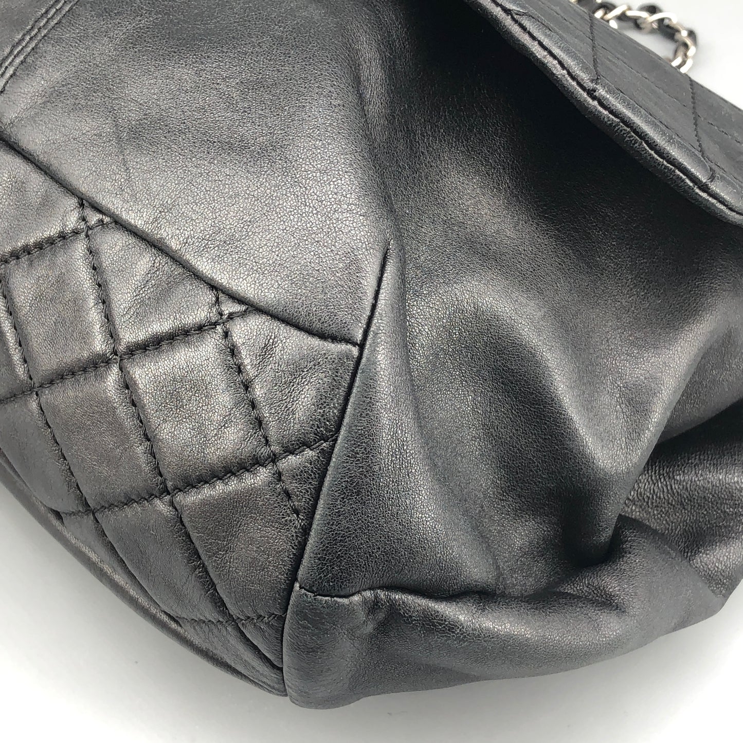 Chanel Lambskin Quilted Large Trianon Messenger Flap Black