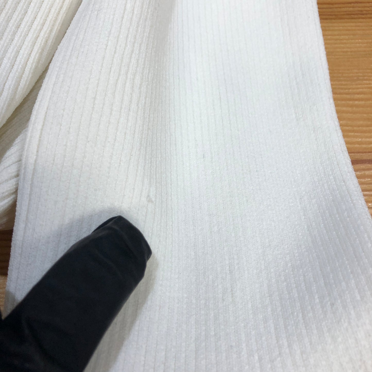 Self-Portrait Ribbed Knit Top Size L White