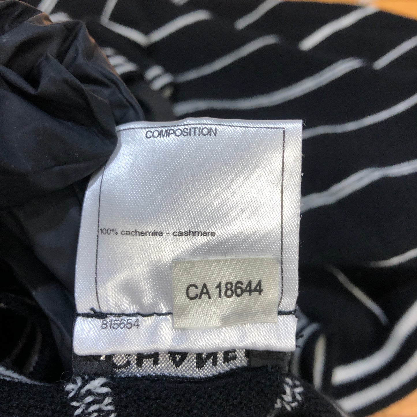 Chanel 15P Black and White stripe Cashmere 2pc Tank and Top