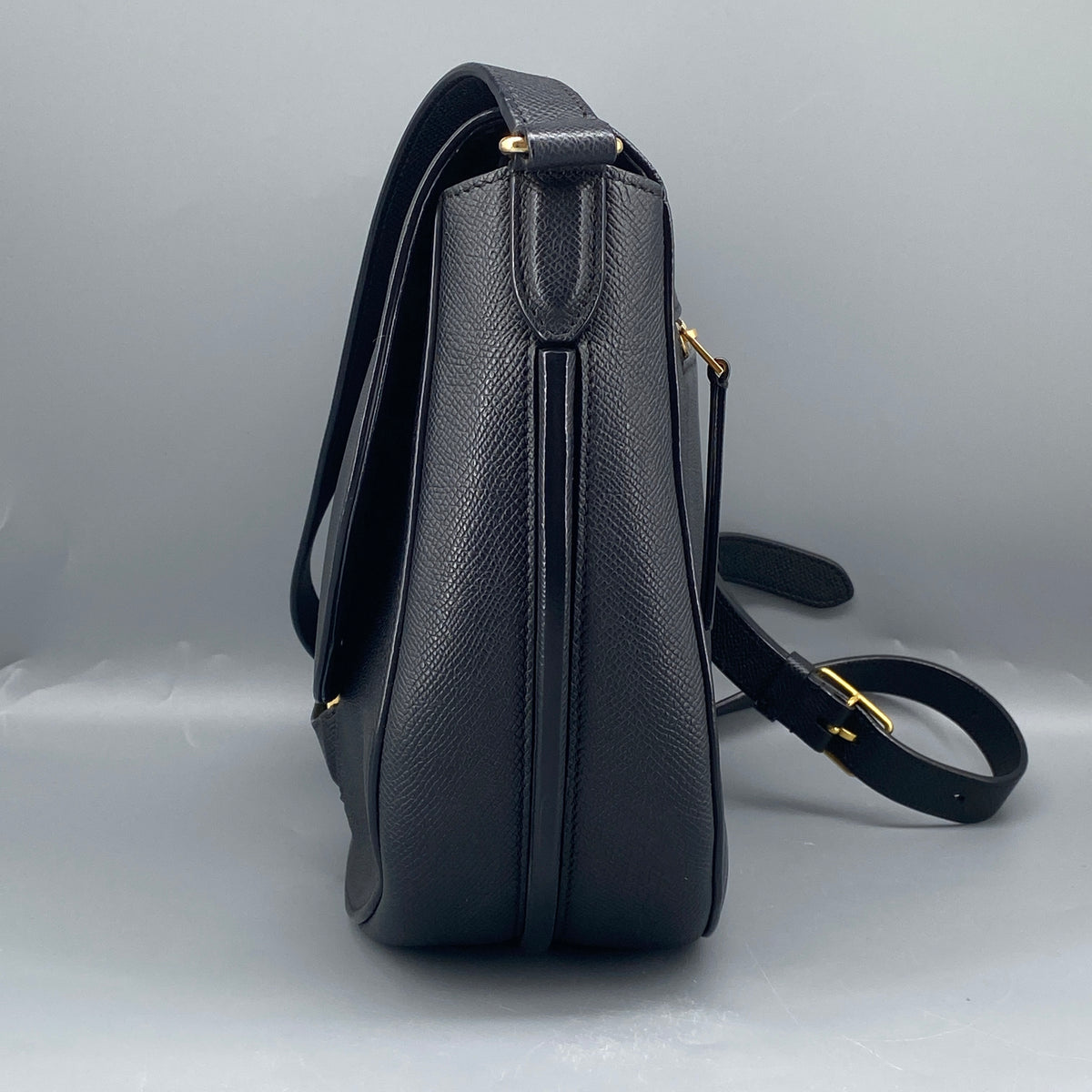Celine Trotteur Crossbody Bag Black Leather