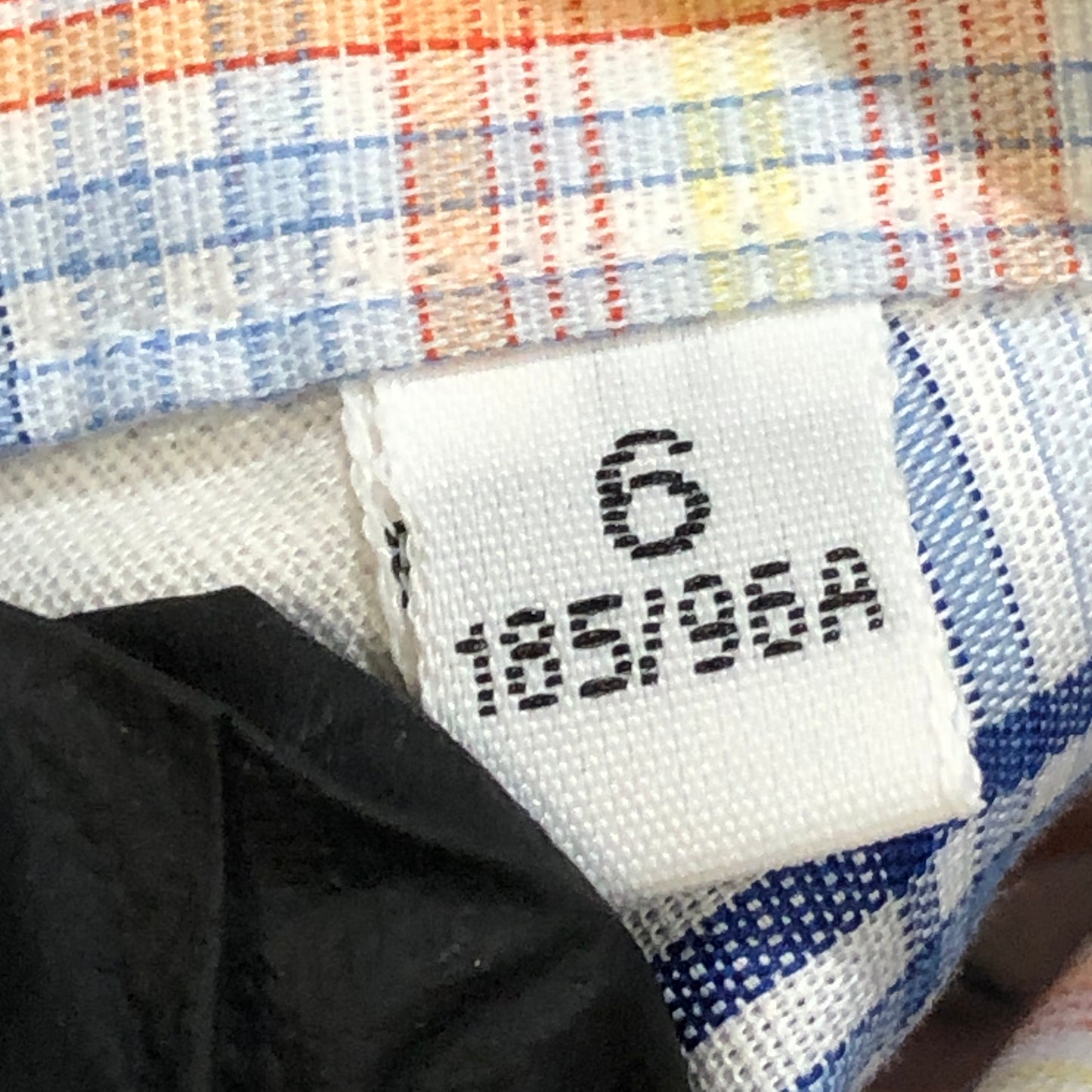 Balenciaga Blue Yellow White Plaid Short Sleeve Button Shirt US Size 6
