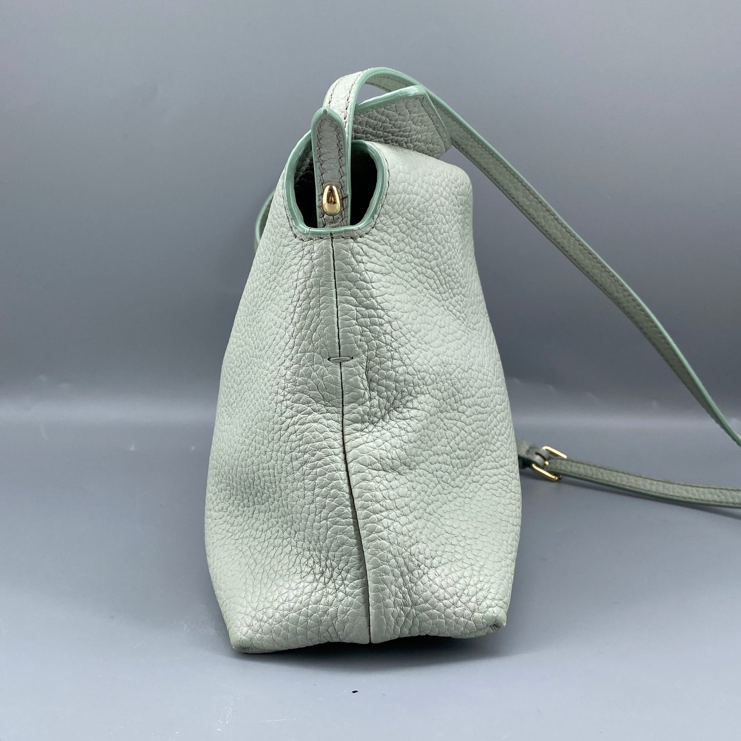 Burberry Mint Green Leather Shoulder Bag