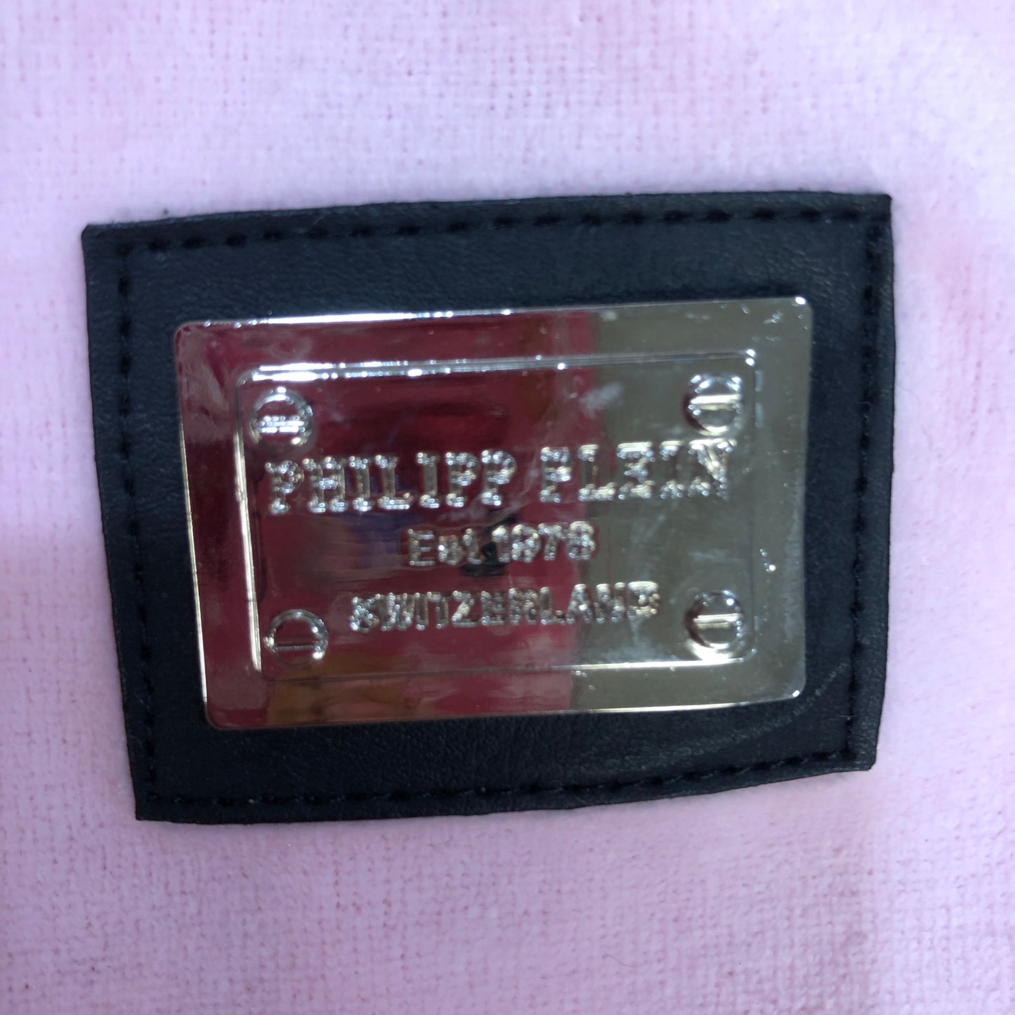 Philipp Plein Pink Rhinestone Skull Tracksuit Set Size L