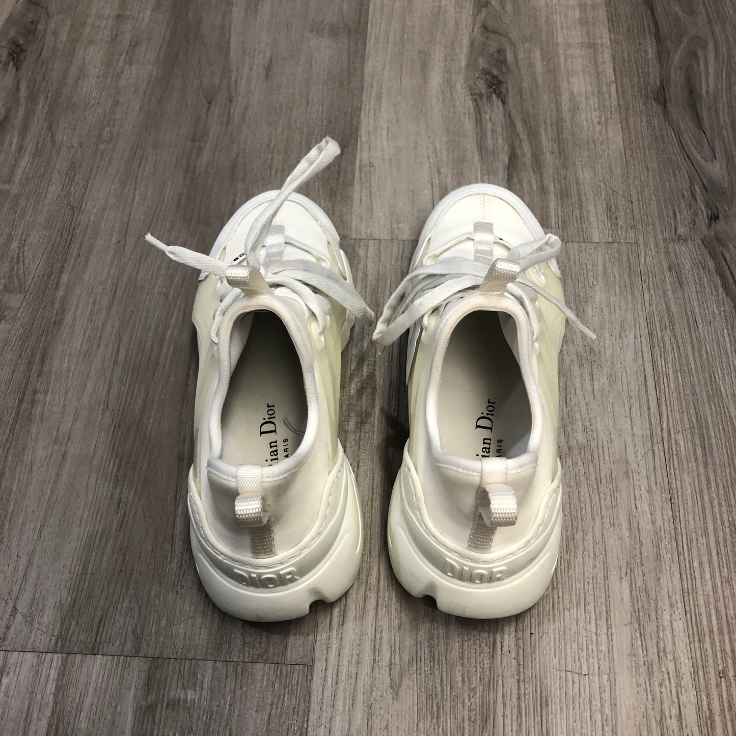 Christian Dior Women's D-Connect Technical Fabric Low Top Sneaker Shoes 35 White