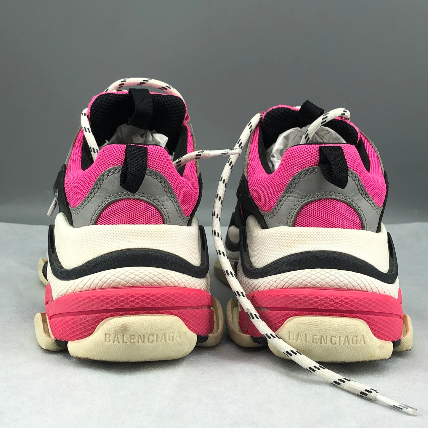 Balenciaga Triple S Pink & Black Chunky Sneakers 37