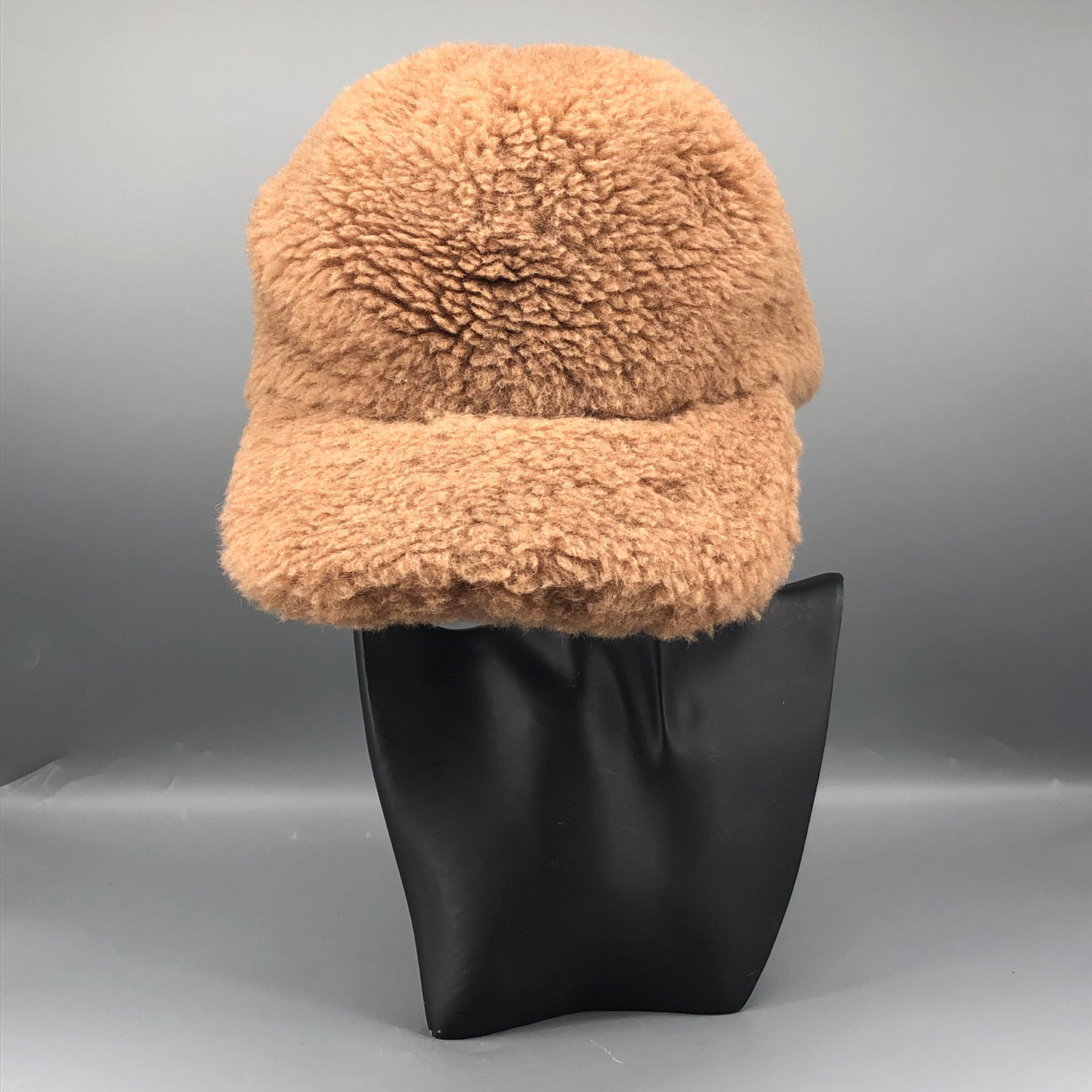 Intrend Brown Fuzzy Teddy Fleece Baseball Cap Size 58cm