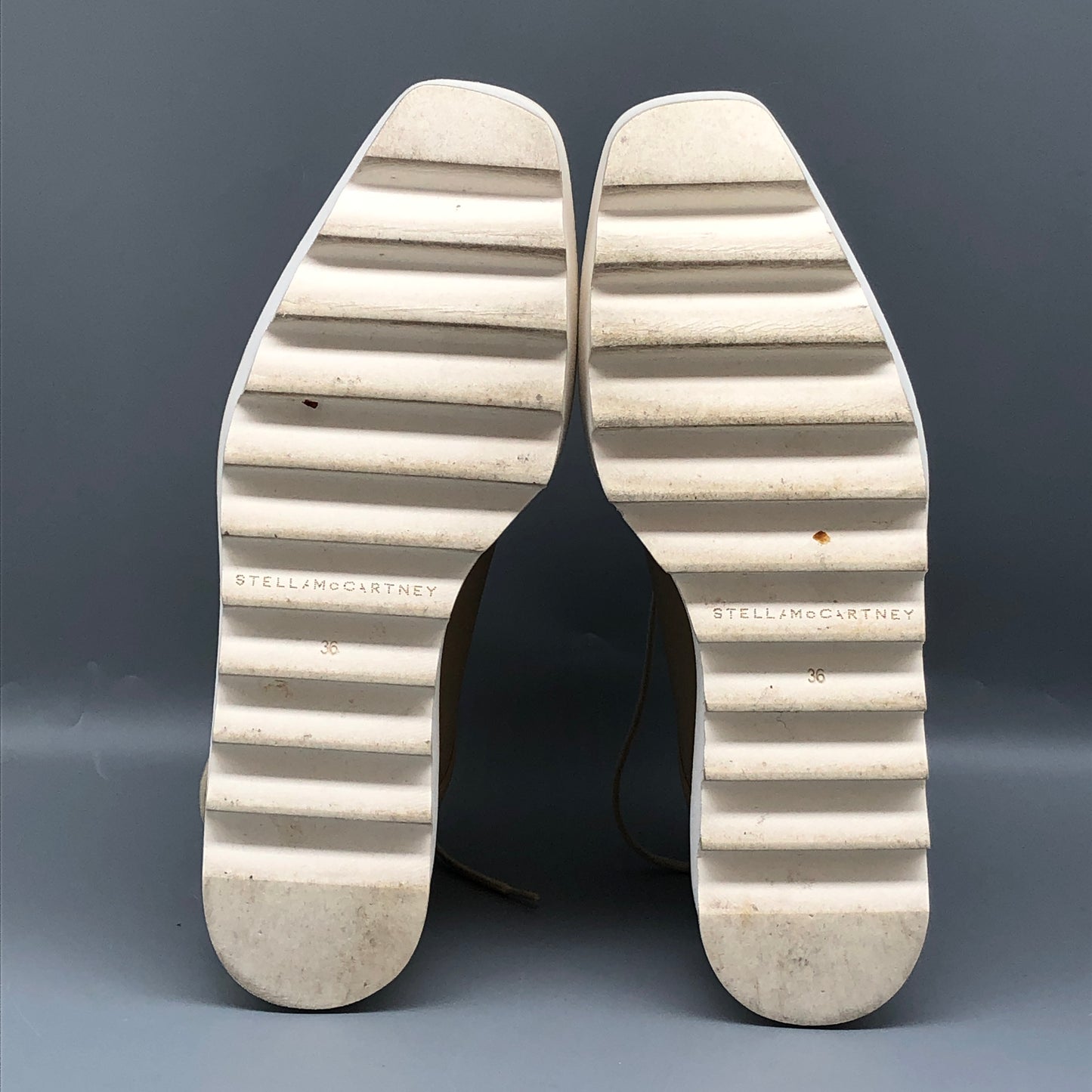 Stella McCartney Nude Star-Embellished Platform Sneakers Women's Shoes Size 36