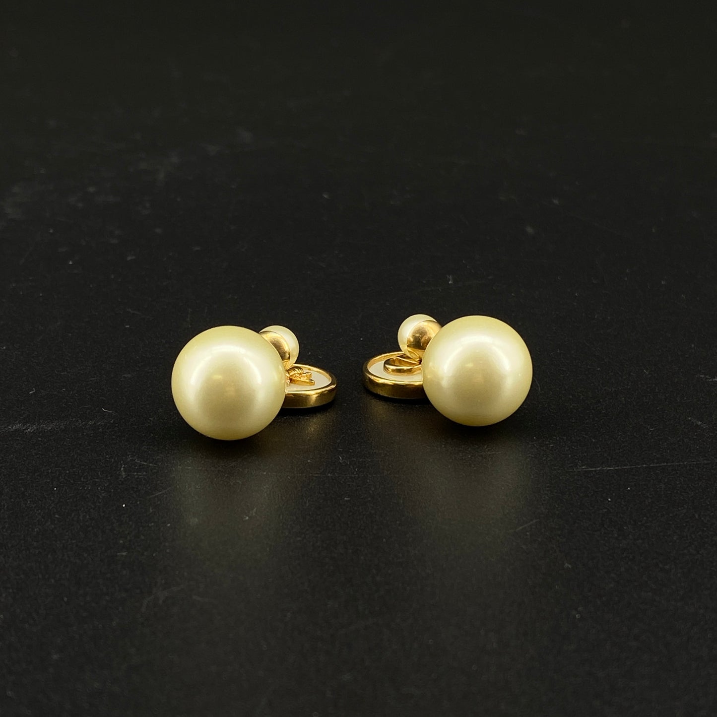 Christian Dior Gold‑Tone Faux Pearl Tribales Earrings
