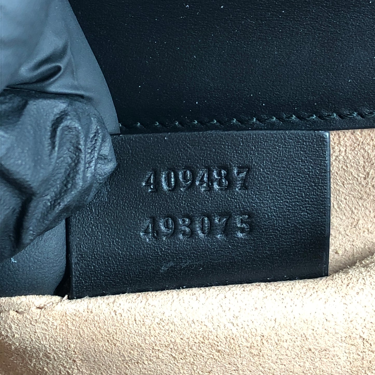 Gucci Black GG Embossed Leather Padlock Shoulder Bag