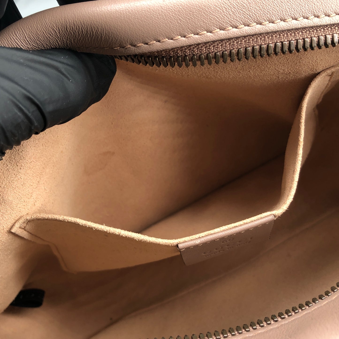 Gucci Dirty Pink Quilted Pearl GG Camera Crossbody Bag