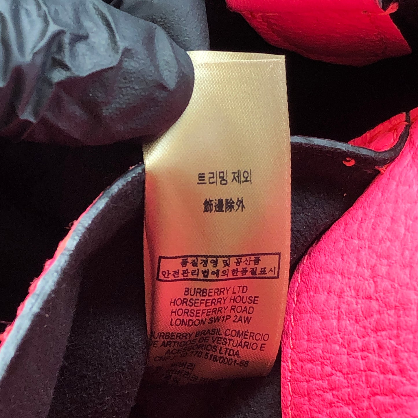 Burberry Pink Grained Leather Crossbody Bag