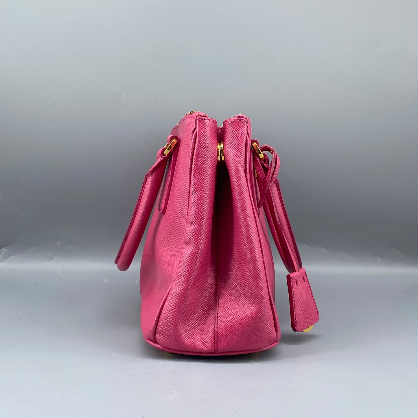 Prada Pink Saffiano Leather Galleria Handbag