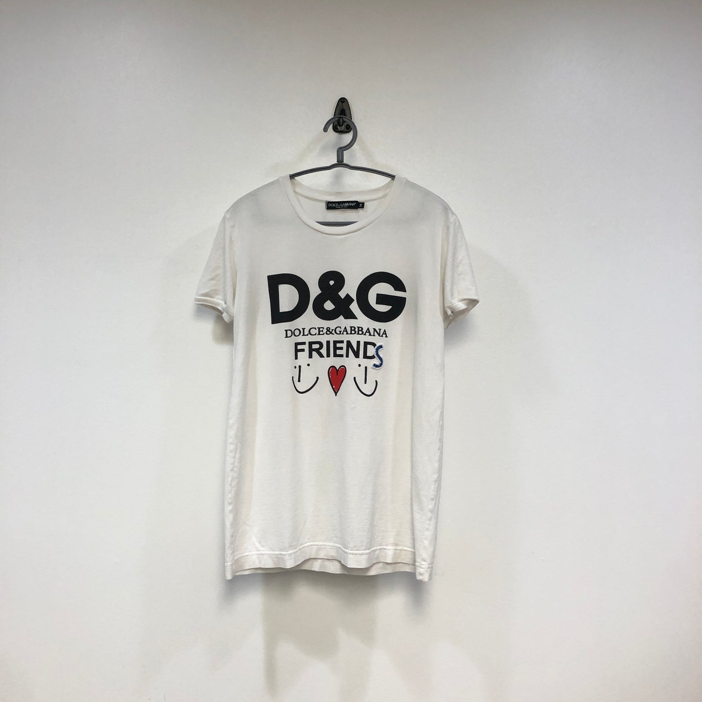 Dolce & Gabbana White Short‑Sleeve Printed T‑Shirt Size 36