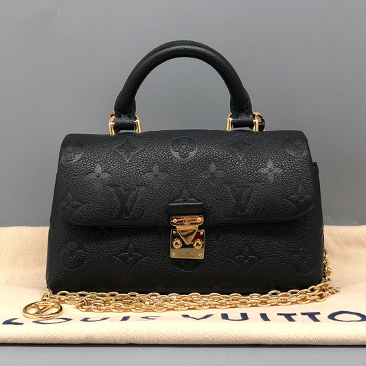 Louis Vuitton Madeleine Nano Monogram Empreinte Shoulder Bag Black