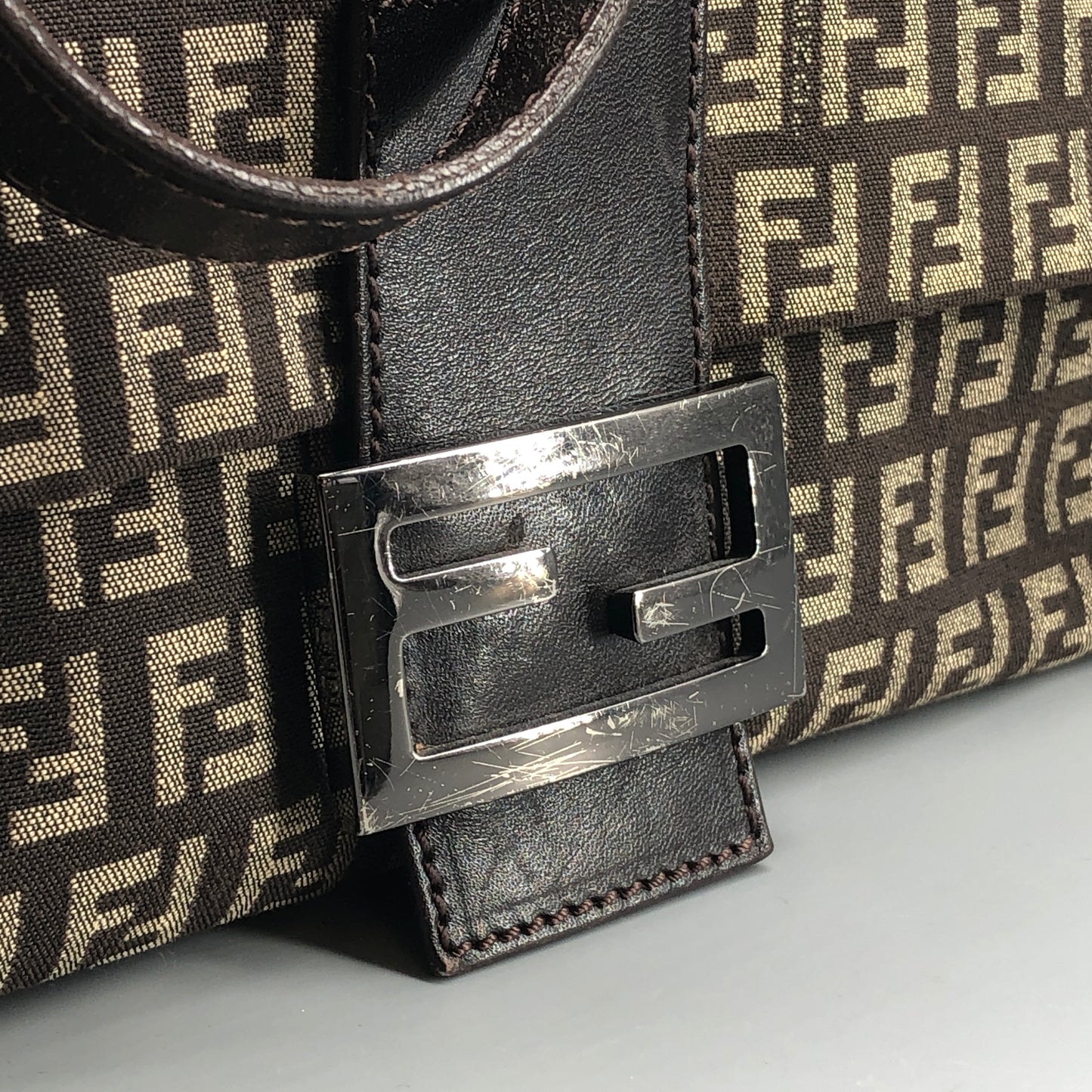 Fendi Zucca Shoulder Bag Brown