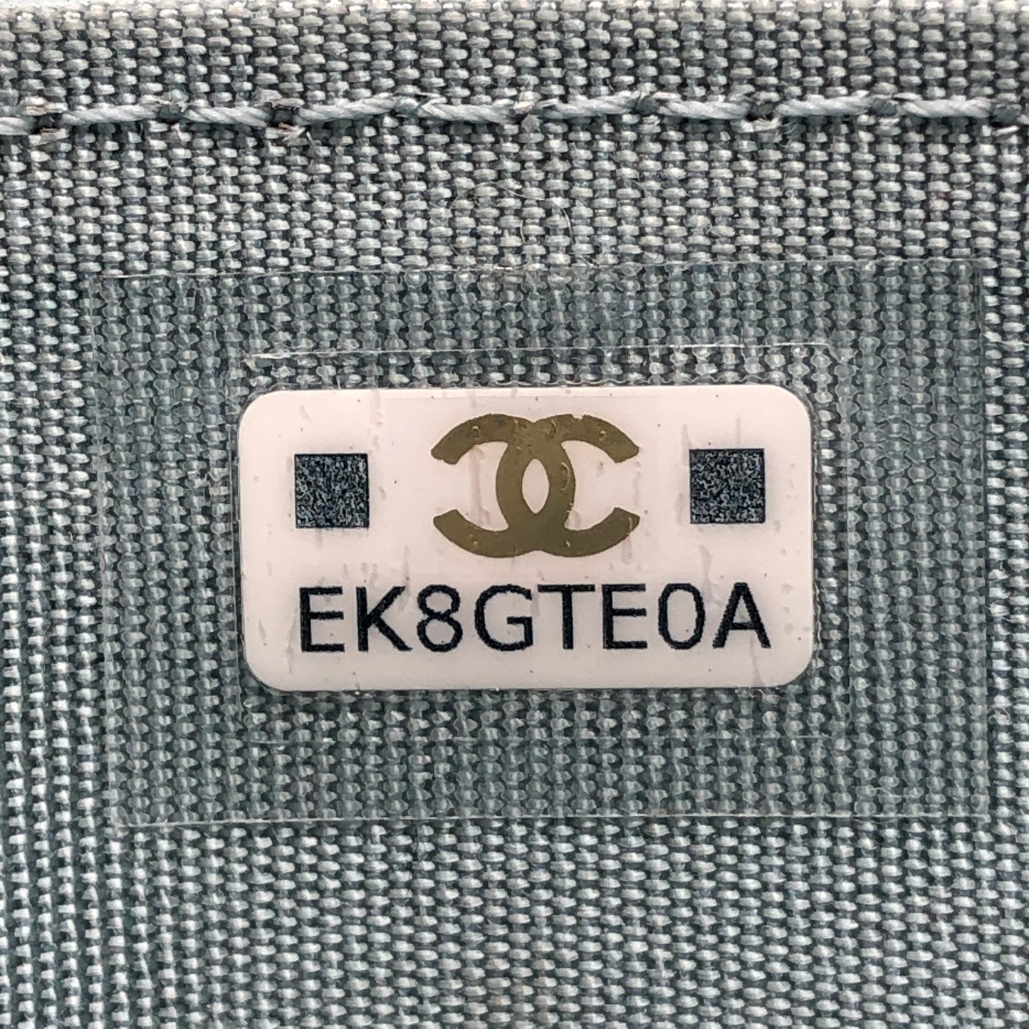 Chanel Light Blue Quilted Card Holder