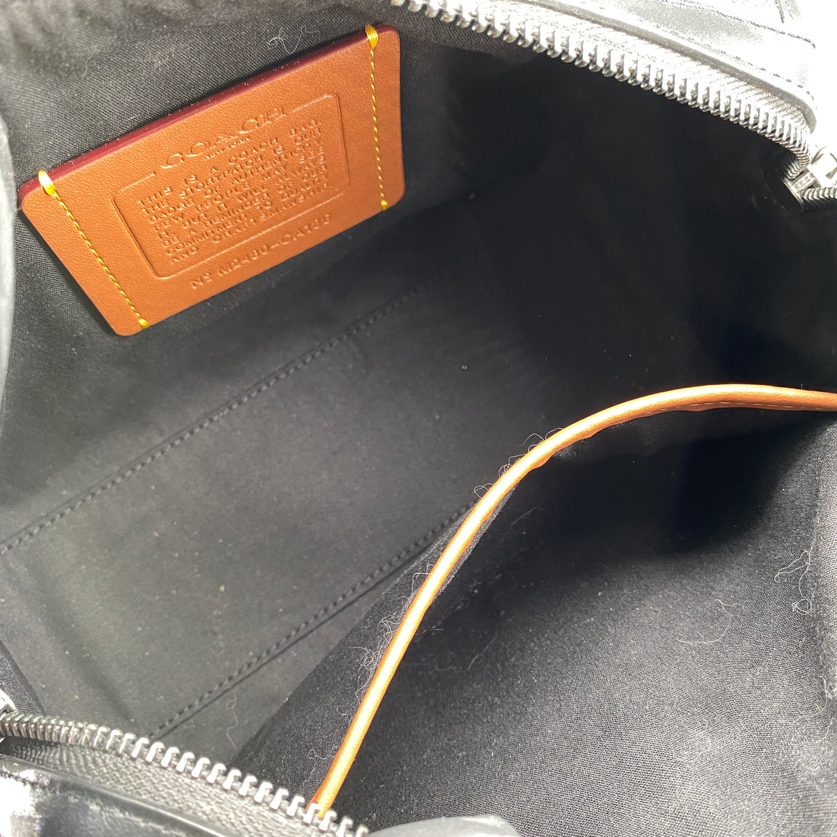 Coach Black Signature Canvas Barrel Top Handle Bag