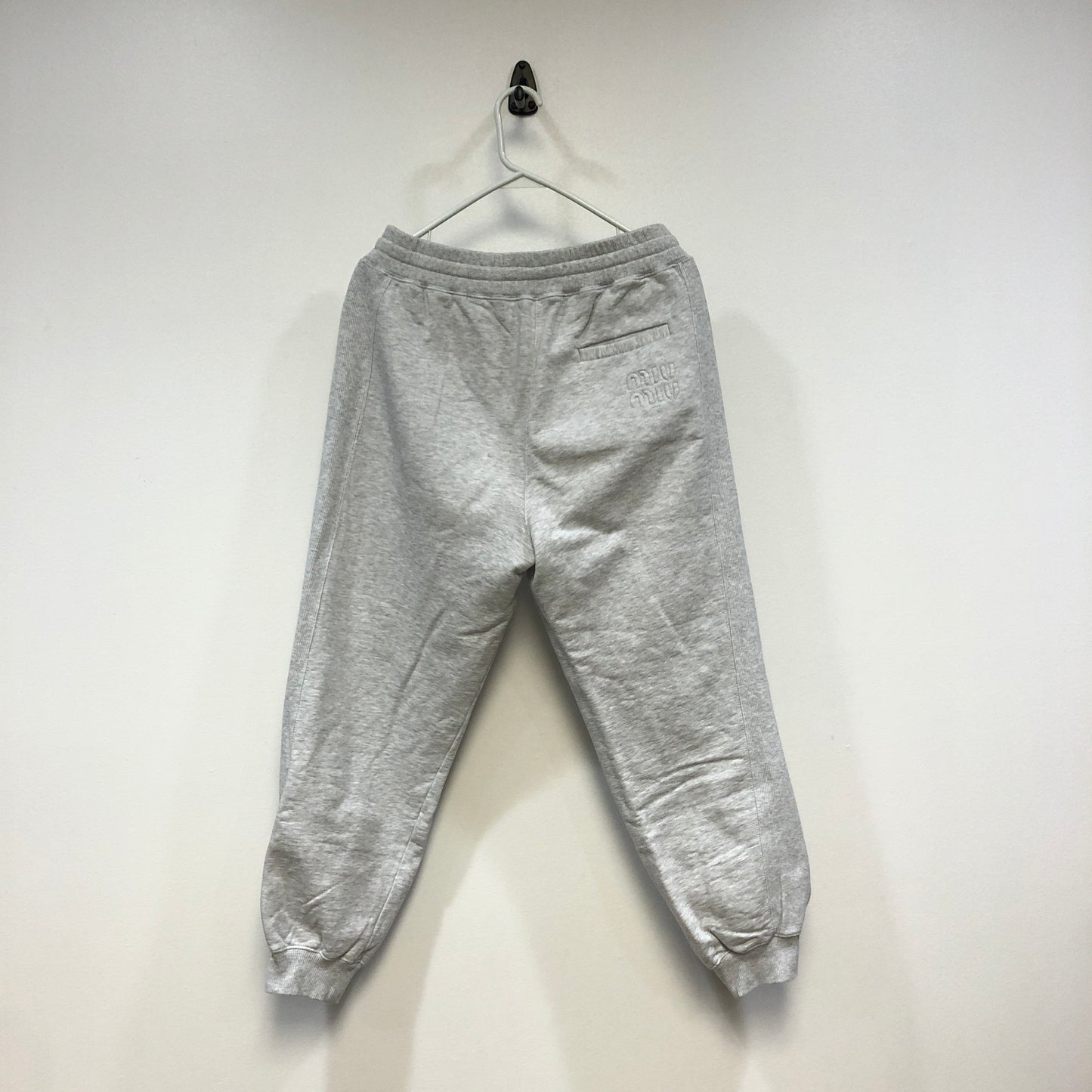 Miu Miu Light Grey Drawstring Jogger Sweatpants Size 40S