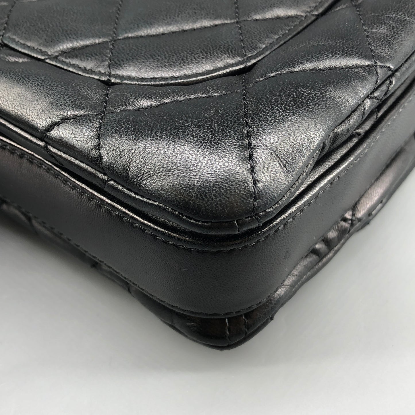 Chanel Lambskin Quilted Mini Chanel 3 Flap Black