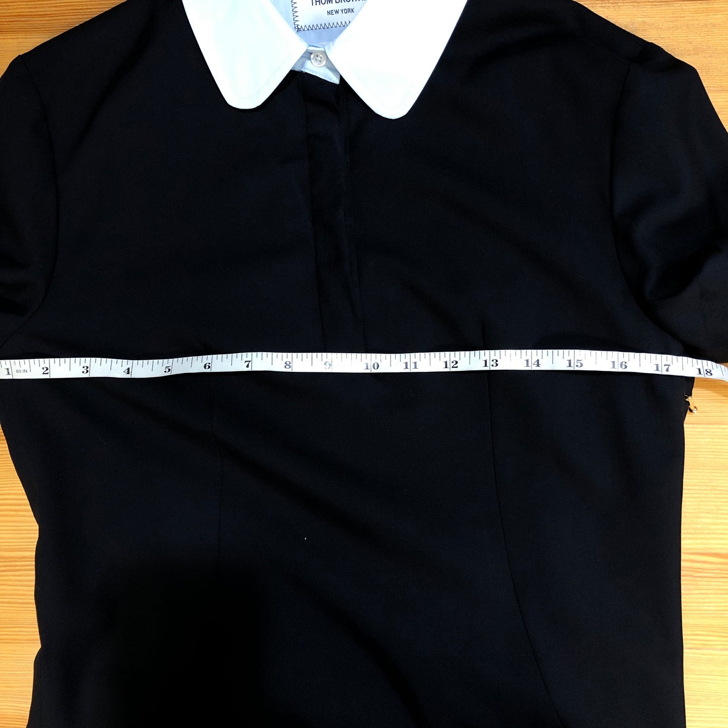 Thom Browne Navy Blue Long Sleeve Shirt Dress Size 38