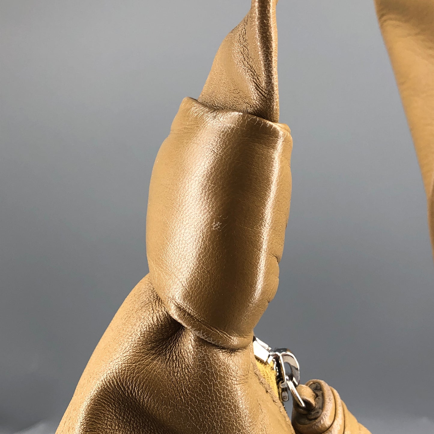 Lemaire Croissant Leather Shoulder Bag  Mustard Yellow