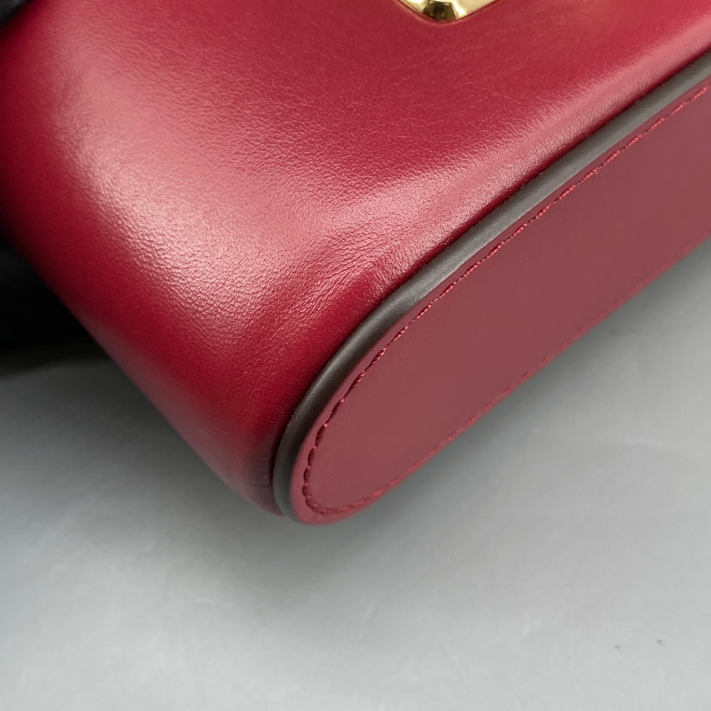 Michael Kors Red Leather Mini Vertical Crossbody Bag