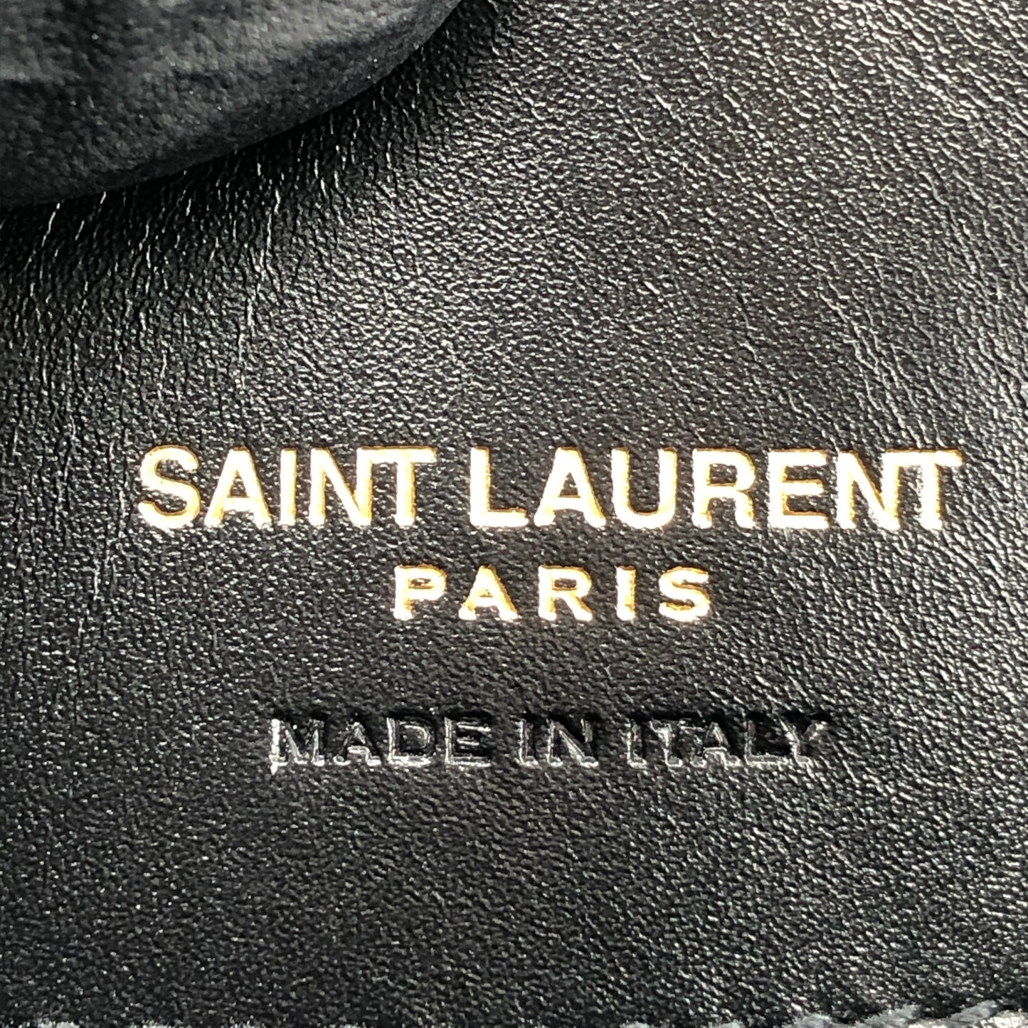 Saint Laurent Shiny Calfskin Le 37 Mini Bucket Bag Black