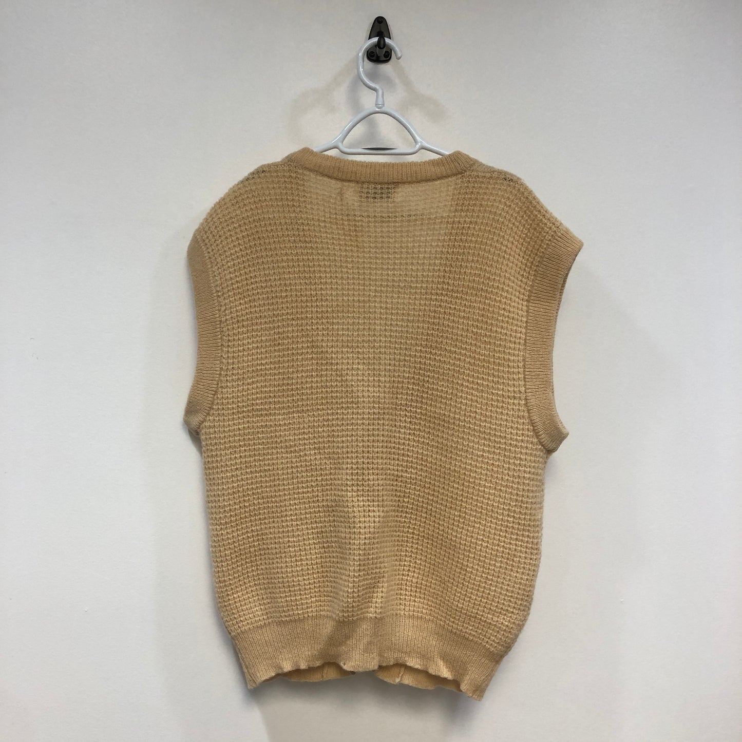 Christian Dior Skin Color Cable Knit Button Vest Size XL