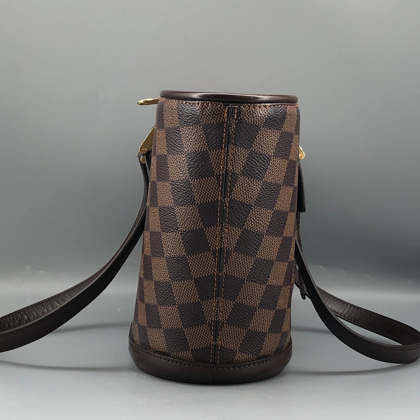 Louis Vuitton Damier Ebene Manosque Handbag Brown