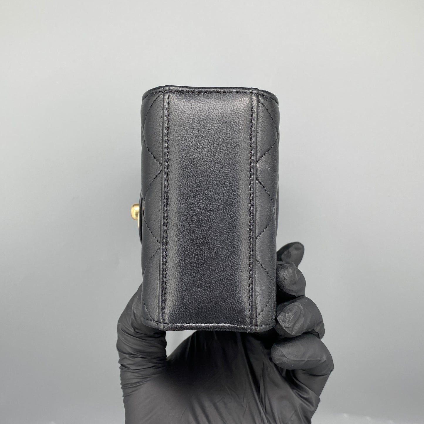 Chanel Black Quilted Lambskin Mini Phone Crossbody Bag