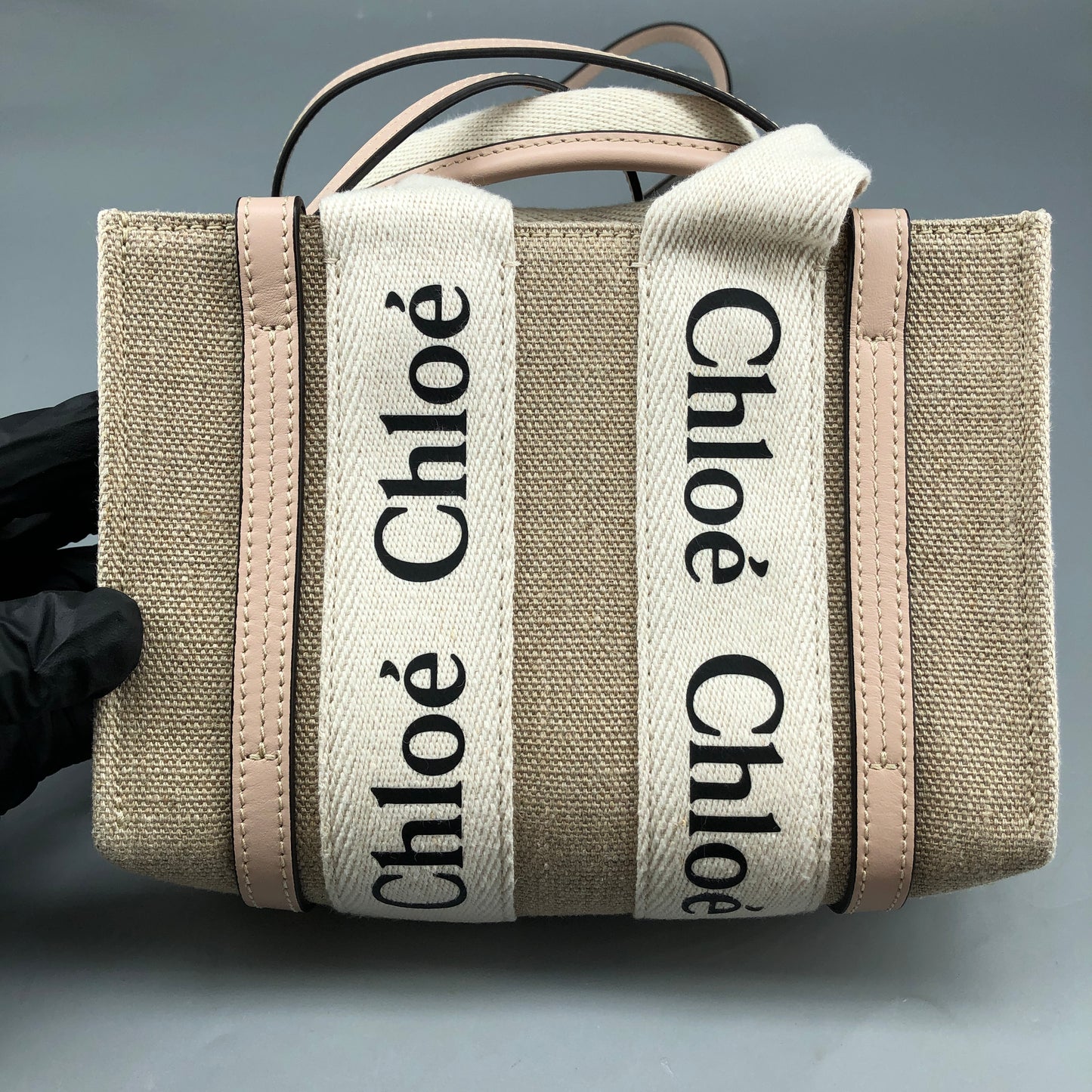 Chloe Woody Small Tote Bag Beige