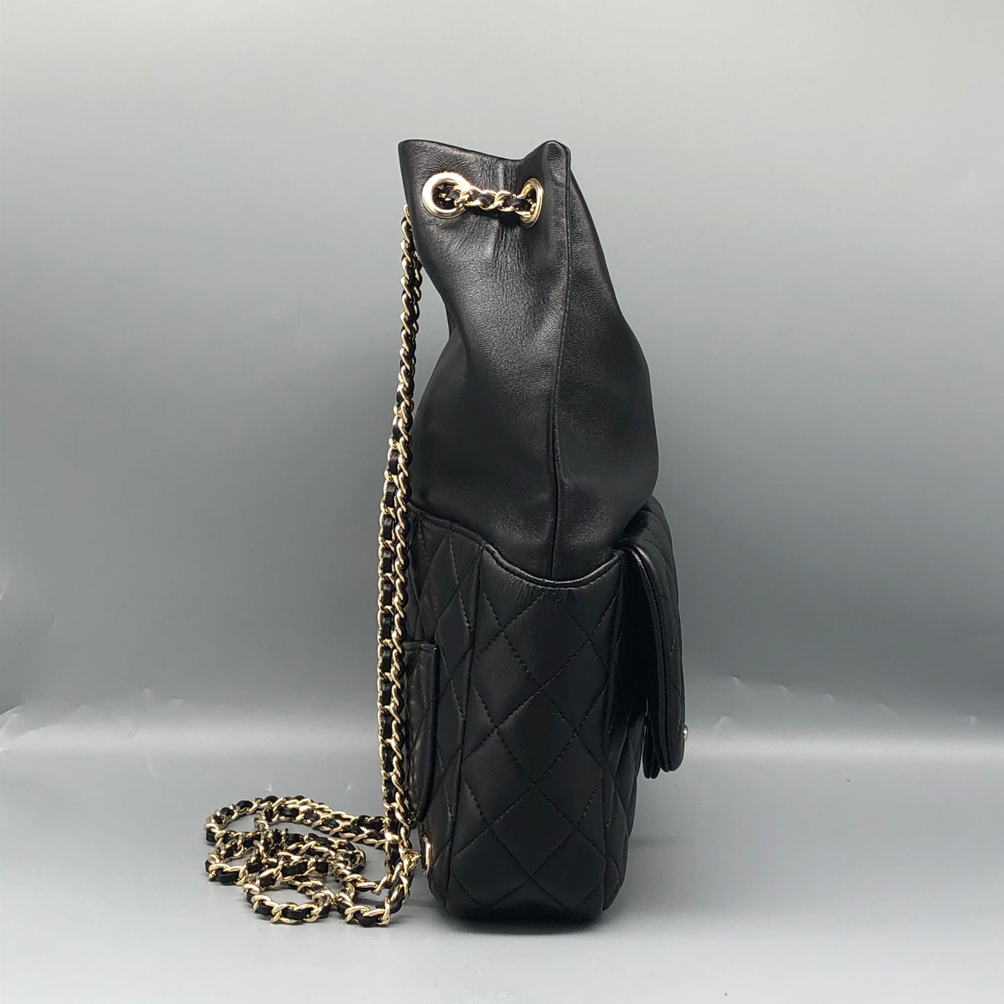 Chanel Lambskin Quilted Small In Seoul Backpack Bag Black