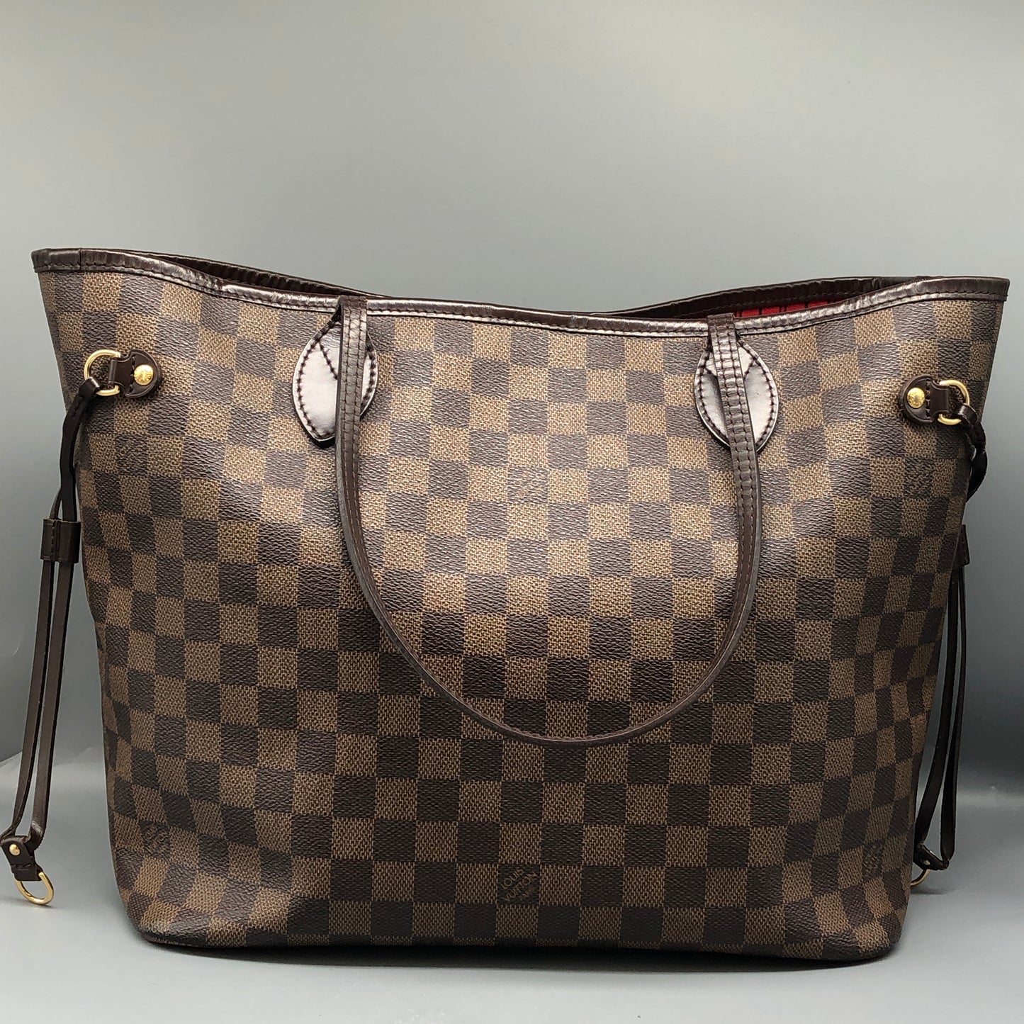 Louis Vuitton Neverfull Damier Ebene Tote Bag Brown