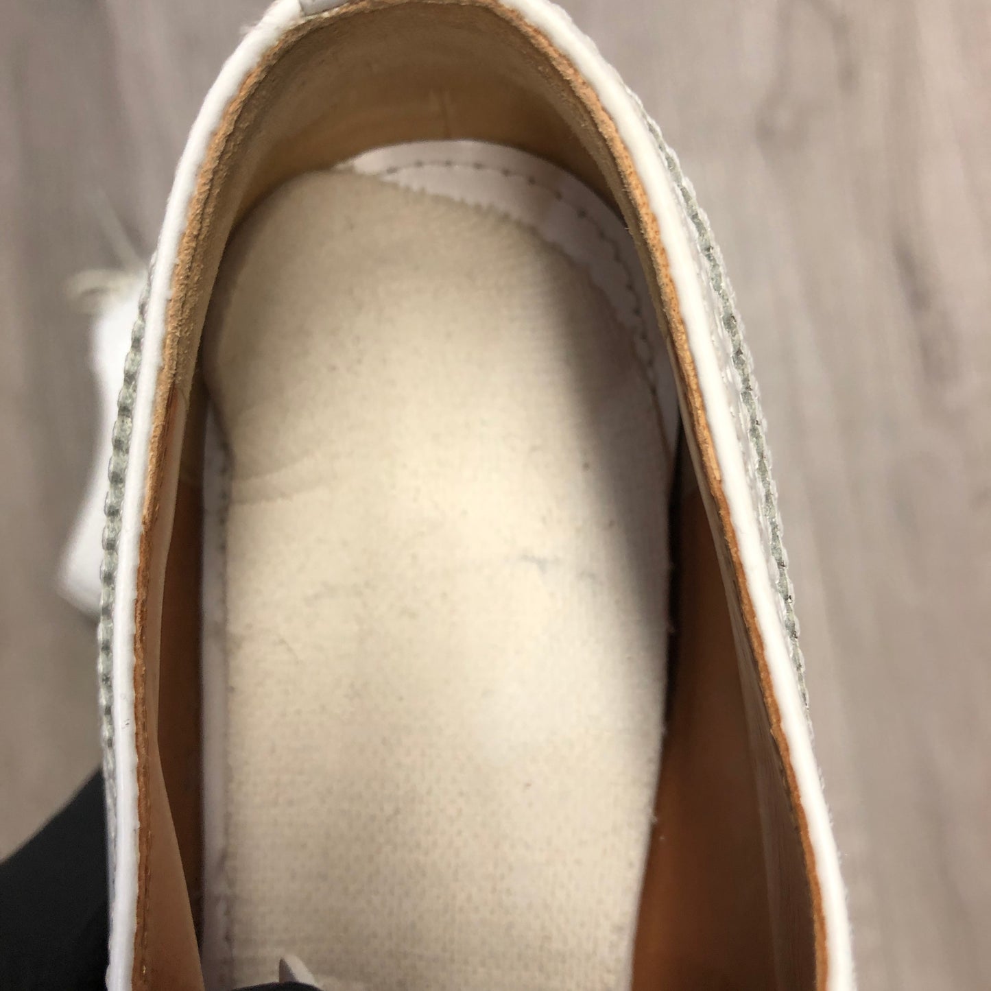 Prada Women's White Leather Brogue Platform Oxfords Size 36.5