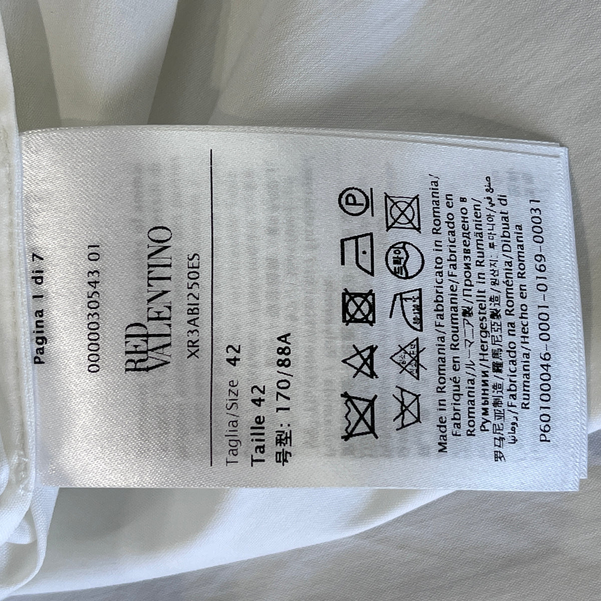 Red Valentino White Cropped Short Sleeve Shirt Size 42