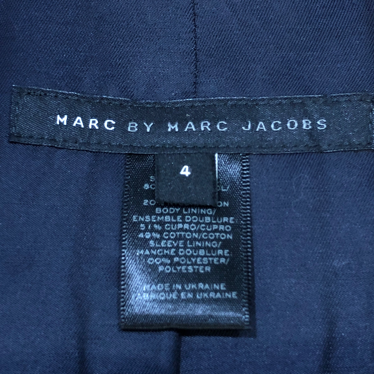Marc Jacobs Multi‑Color Colorblock Double Breasted Jacket Size 4