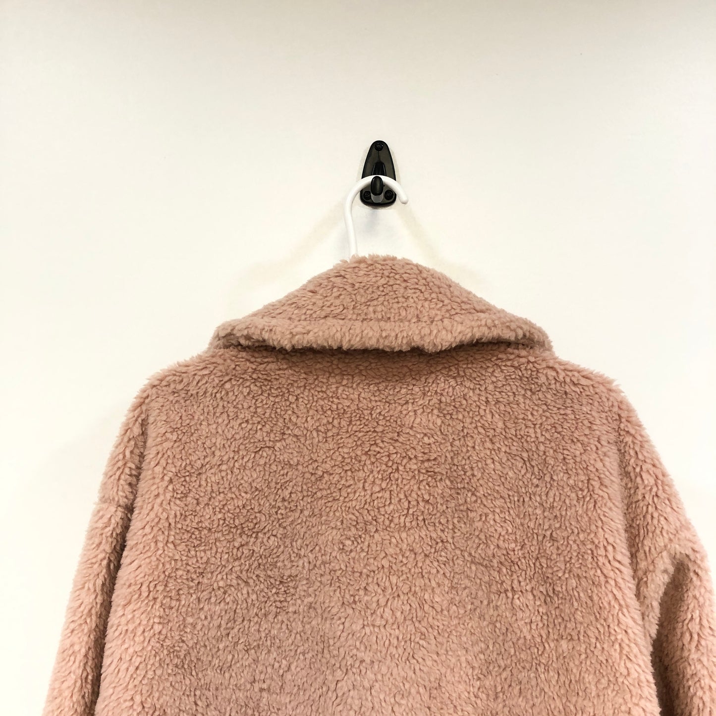 Weekend Max Mara Dusty Rose Fuzzy Textured Lapel Mid-Length Coat Size 4