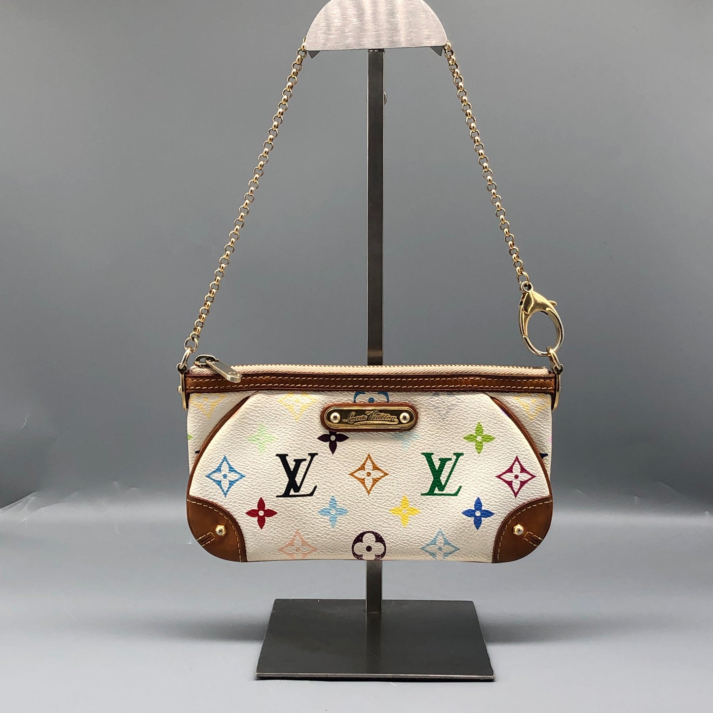 Louis Vuitton Multicolor White Mini Pochette Bag