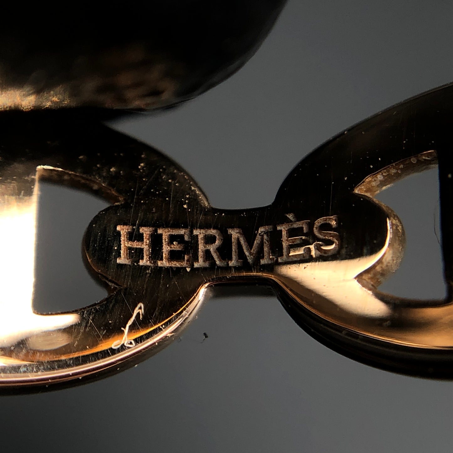 Hermes Chaine d'Ancre AU750 18K Rose Gold Band Ring Size 53mm