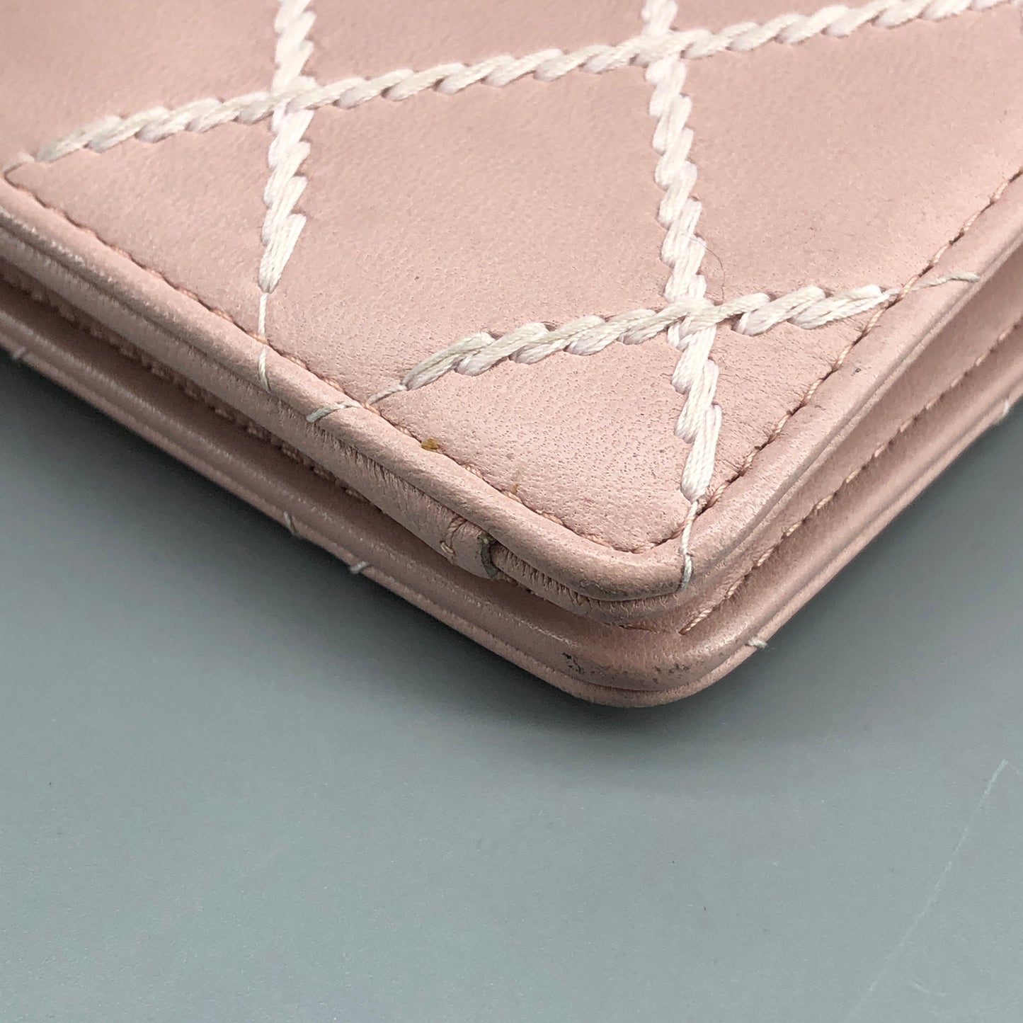 Chanel Blush Pink Large Diamond Quilted Flap Wallet