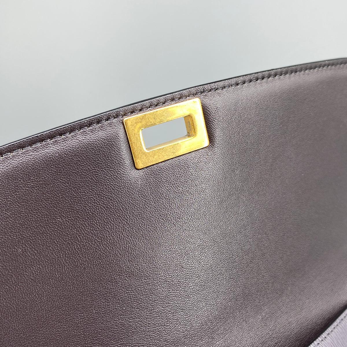 Celine Medium Liege Calfskin Classic Box Bag Deep Grey