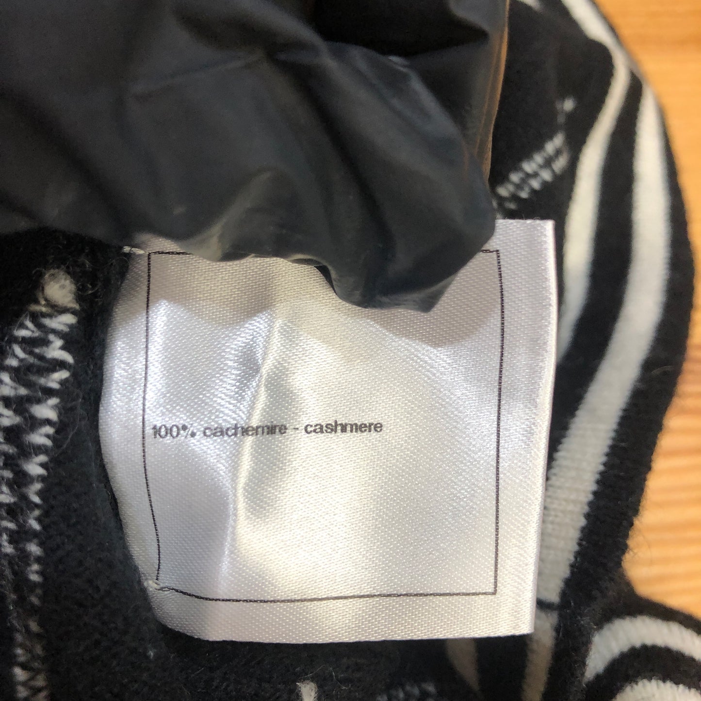 Chanel 15P Black and White stripe Cashmere 2pc Tank and Top