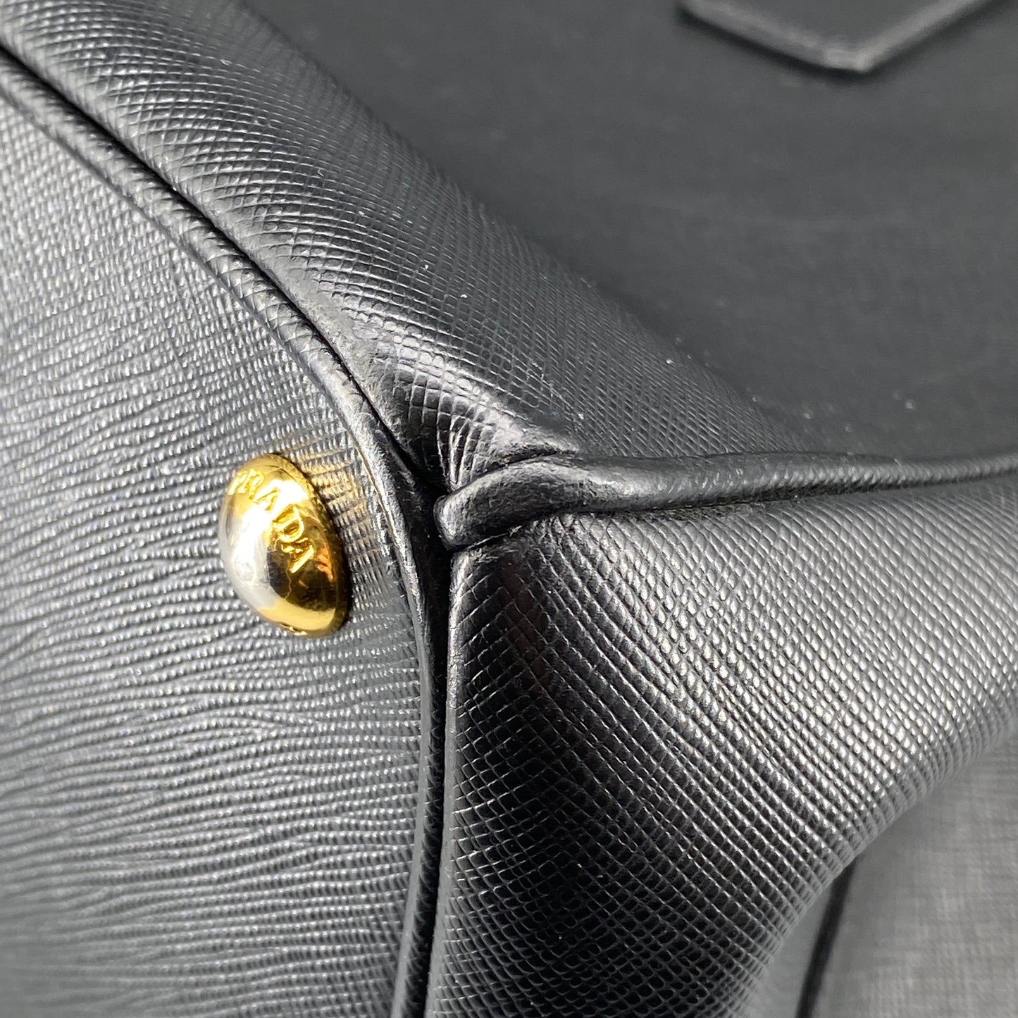 Prada Saffiano Leather  Galleria Tote Bag Black