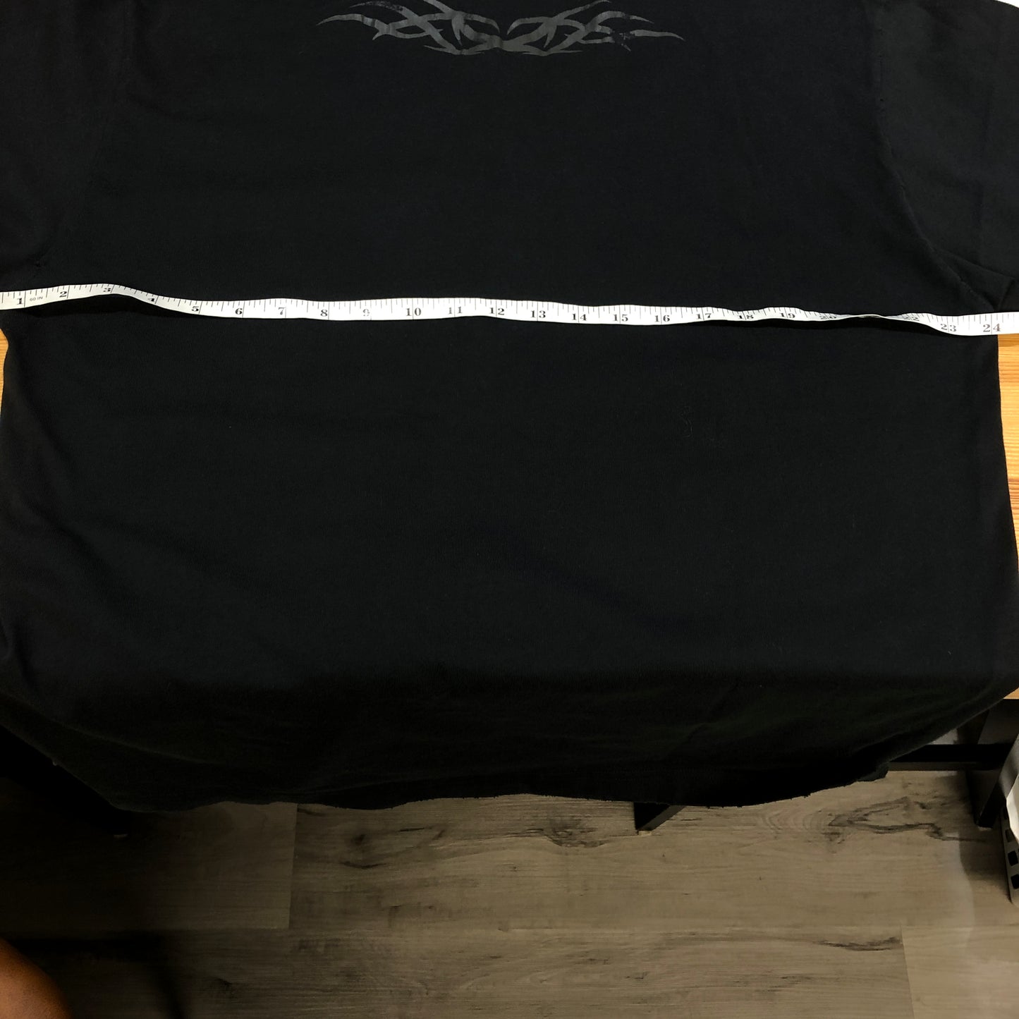 Balenciaga NWT Gothic Logo Distressed T-Shirt L Dark Grey