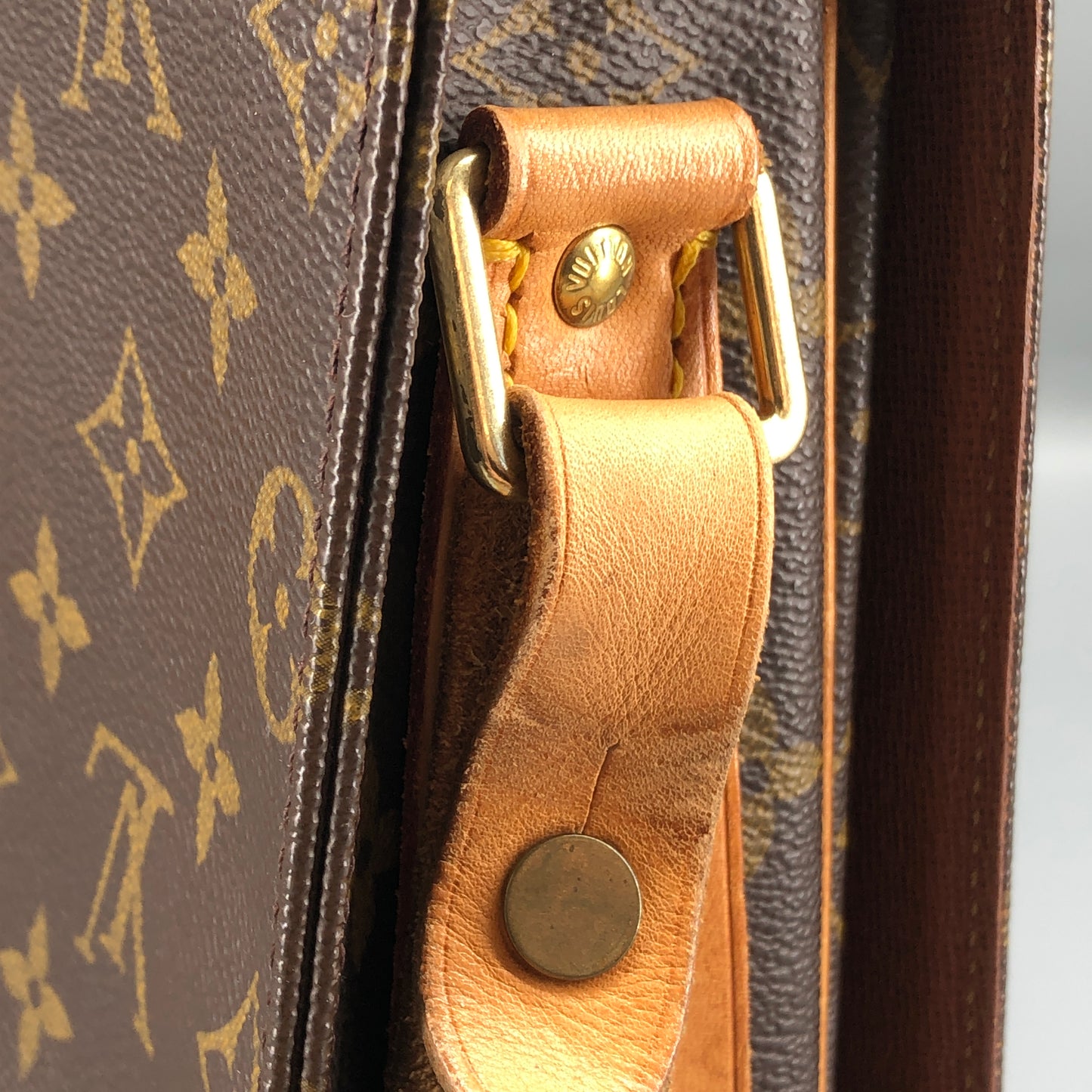 Louis Vuitton Monogram Cartouchiere GM Crossbody Bag Brown